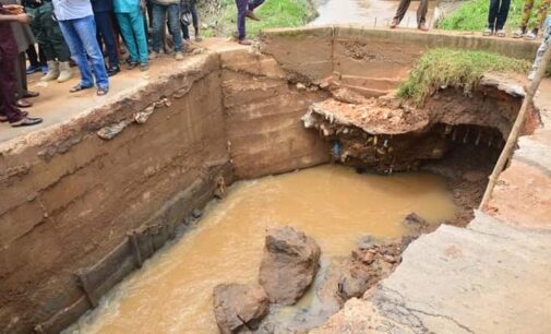 Flood: Residents stranded as bridge collapses in Ekiti community