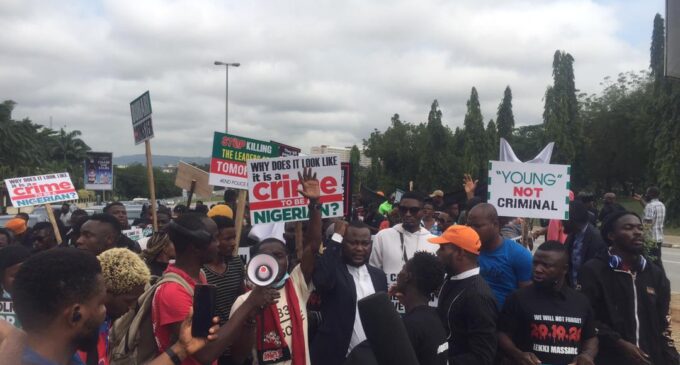 PHOTOS: #EndSARSMemorial kicks off in Abuja, car procession in Lagos