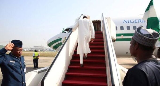 Buhari leaves Paris for intra-African trade fair in South Africa