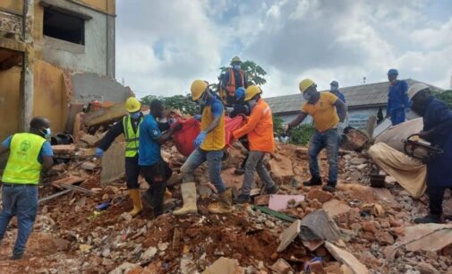 One dead, two injured as building collapses in Lagos