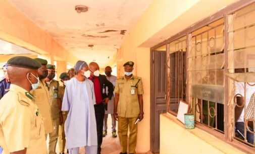 PHOTOS: Makinde, Aregbesola visit Oyo prison after jailbreak