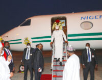 PHOTOS: Buhari returns to Nigeria after Saudi Arabia trip