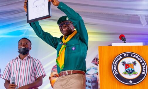 EXTRA: Sanwo-Olu calls boy ‘best in UAR’ for drawing caricature of him