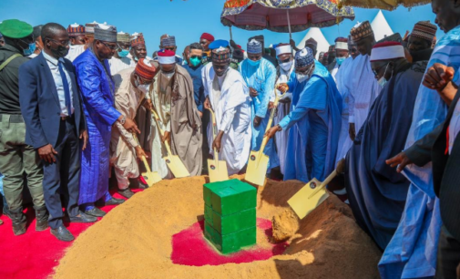 PHOTOS: Lawan flags off construction of airstrip in Yobe
