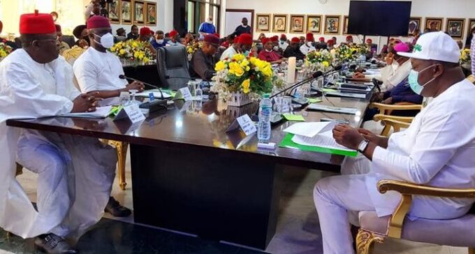 South-east governors resolve to put an end to IPOB’s sit-at-home orders