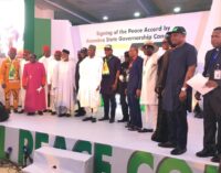 PHOTOS: Anambra governorship candidates sign peace pact