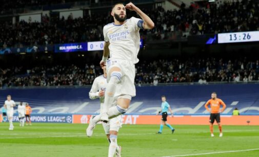 UCL results: Liverpool progress as Benzema scores Madrid’s 1000th goal