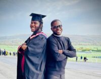 Funke Akindele’s husband celebrates son’s graduation from UK varsity 