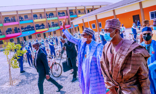 PHOTOS: Buhari inaugurates projects in Borno — after ISWAP attack