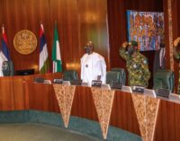 PHOTOS: Buhari in emergency meeting with service chiefs — after ISWAP attack in Borno