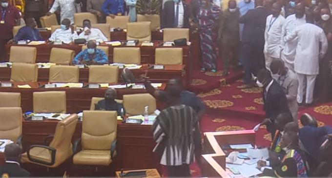 Ghanaian lawmakers exchange blows over electronic tax bill