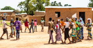 children playing in a compound