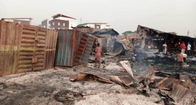 Shops, shanties destroyed as fire guts sawmill in Lagos
