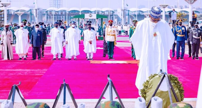 PHOTOS: Buhari, Osinbajo, Lawan attend 2022 Armed Forces Remembrance Day