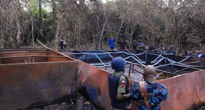Navy chief: Illegal refineries in Niger Delta usually reactivated hours after demolition