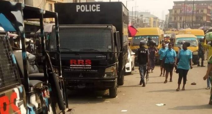 Police officers deployed after hoodlums clash in Lagos Island