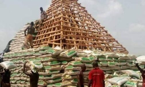 FACT CHECK: This viral image of rice pyramid built with wood not recent