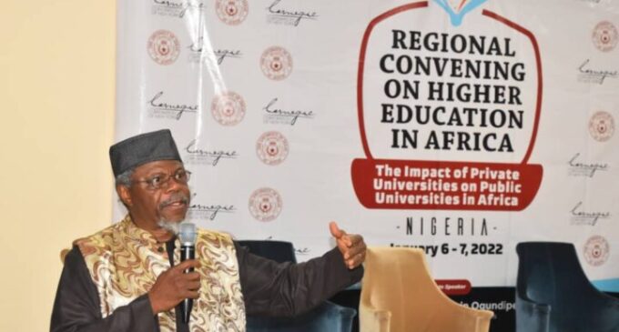 Falola: How partnerships between public, private universities will improve education sector