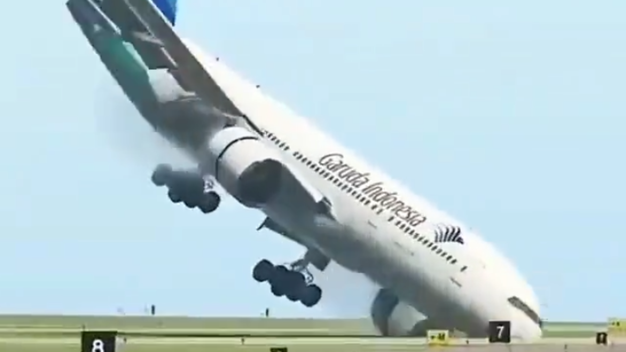 Garuda indonesia crash landing iran