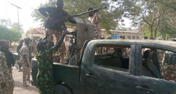 Troops kill five insurgents in Borno, recover gun truck