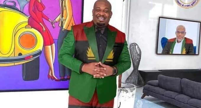 FACT CHECK: Is this picture of Don Jazzy in Biafra-themed outfit real?