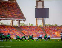 PHOTOS: Super Eagles hold first training session ahead of AFCON