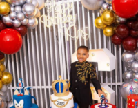 Tonto Dikeh gifts son plot of land in Scotland on 6th birthday