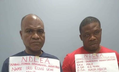 NDLEA arrests two travellers ‘who excreted 165 wraps of cocaine’ in Abuja