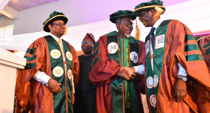 Falola bags Technical University’s first-ever honorary doctorate in management technology