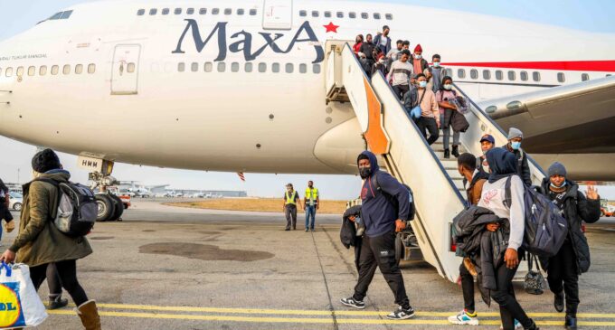 PHOTOS: Nigerians evacuated from Ukraine arrive in Abuja