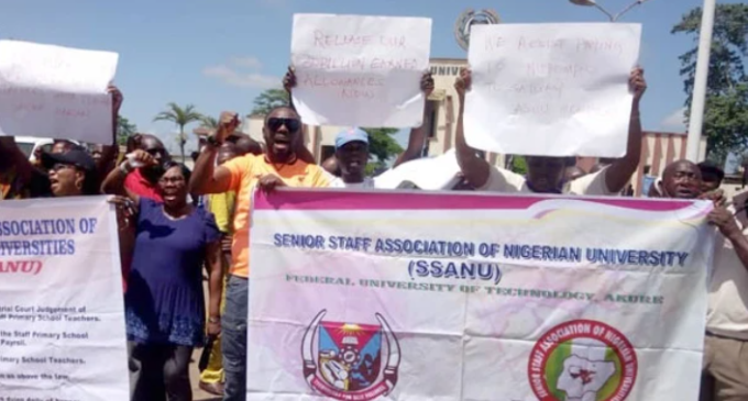 SSANU, NASU declare one-week warning strike over withheld salaries