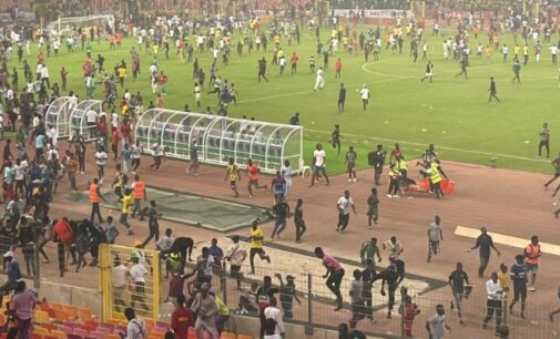 VIDEO: Fans vandalise stadium as Nigeria fails to qualify for World Cup
