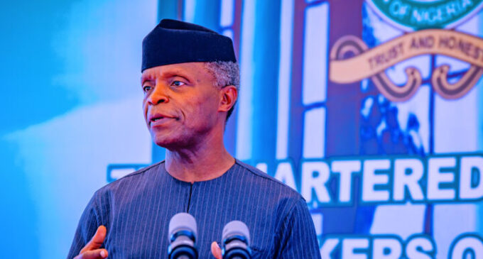 Osinbajo to CBN: Work with fintechs, mobile money agents to address cash scarcity