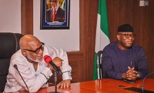 Fayemi consults Akeredolu over presidential bid, says he’ll drive Nigeria in right direction