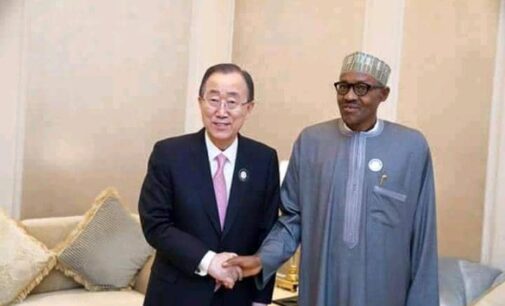 Ban Ki-moon ‘commends’ Buhari for his ‘handling’ of security challenges