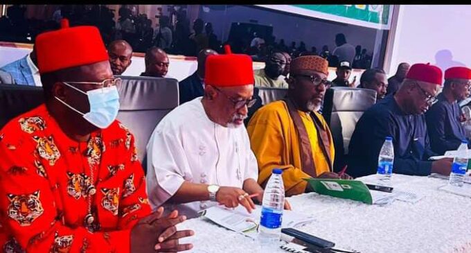PHOTOS: Umahi, Peter Obi, Anyim attend conference on ‘push for south-east presidency’