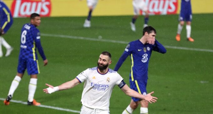 UCL: Benzema hat-trick puts Chelsea on brink of exit as Villarreal beat Bayern
