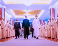 PHOTOS: Buhari on condolence visit to UAE