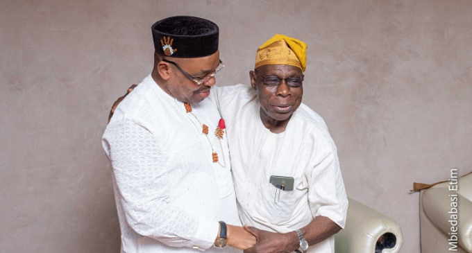 PHOTOS: Udom visits Obasanjo, says ‘I’m ready to rescue Nigeria’