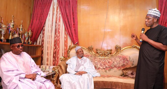 Amaechi visits Lamido of Adamawa, says he expects 100% votes from APC delegates