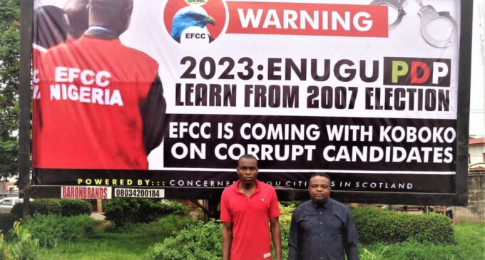 EFCC arrests ‘advert executive’ over ‘offensive’ billboard message featuring commission’s logo