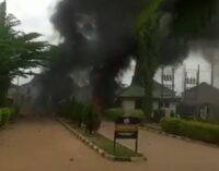 Abuja estate gatehouse burnt as riot breaks out over ‘accident involving okada riders’