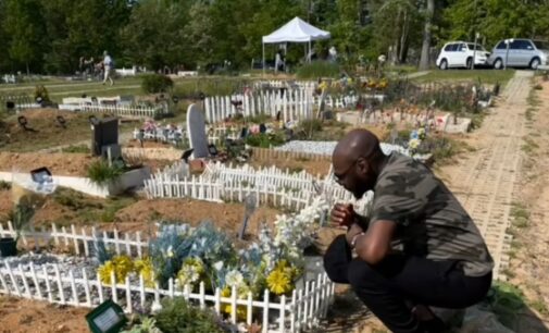 VIDEO: 2Baba visits Sound Sultan’s grave in the US