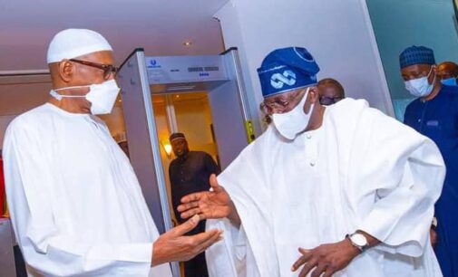 PHOTOS: Buhari meets with Tinubu in Abuja