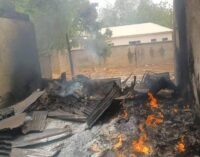 PHOTOS: Fire guts INEC office in Zamfara