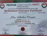 Disqualification: PDP has cleared me to contest Anambra south senatorial seat, says Ozigbo