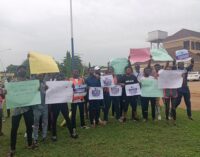 UNILORIN students protest ASUU strike