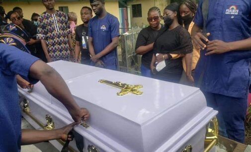 PHOTOS: Tears as lynched sound engineer is buried in Lagos