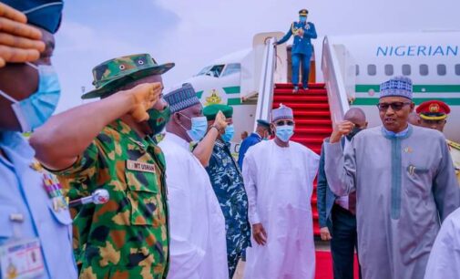 PHOTOS: Buhari arrives Abuja from Spain ahead of APC presidential primary
