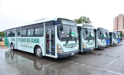 FG unveils gas-powered buses for civil servants